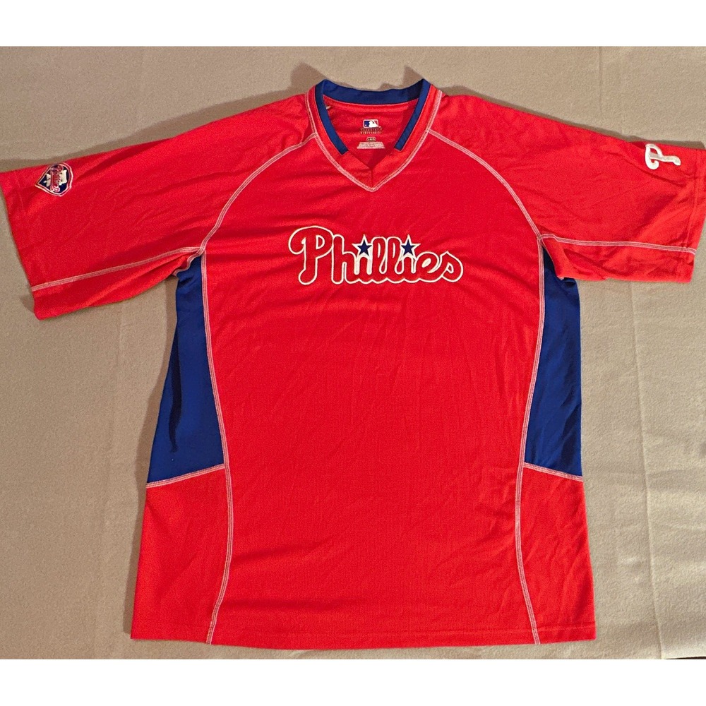 Genuine Merchandise Philadelphia Phillies MLB Red/Blue Shirt Size L